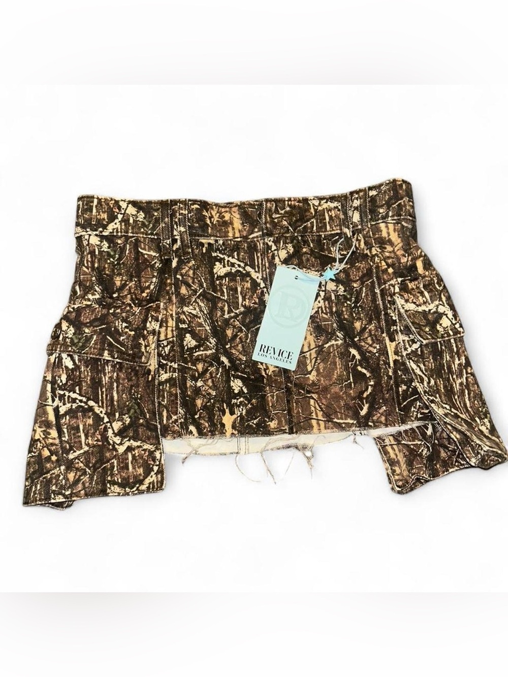 Revice Denim Oakland Cargo Mini Skirt
Size S NWT